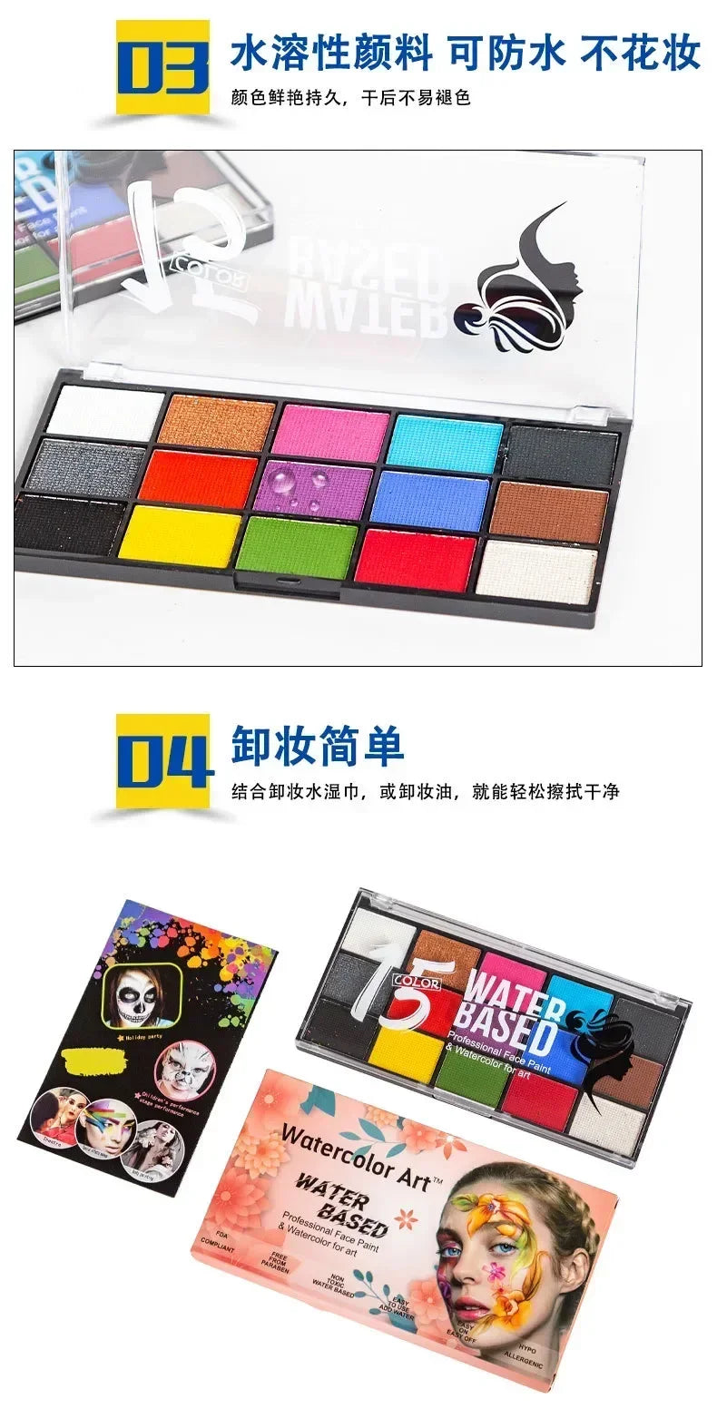 42 Color Eye Shadow Palette Face Body Painting Make Up Easy To Clean Makeup Body Paint Festival Halloween Body Paint Wholesale