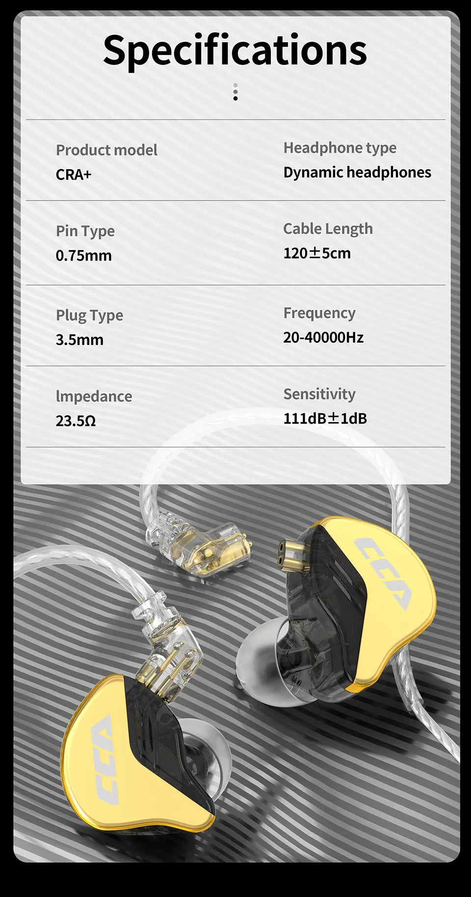 CCA CRA+ Metal Headset In Ear Monitor Phone Bass Wired Earphone With Microphone Sport Game HiFi Noice Cancelling Headphones