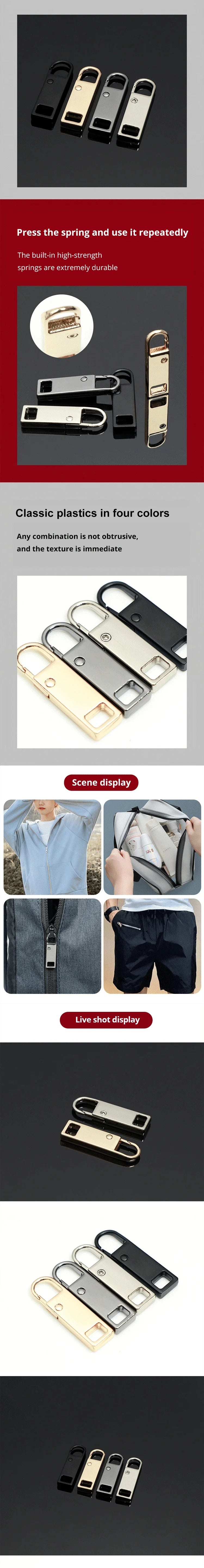 4pcs/8pcs Detachable Zipper Pull, Multi Color Replacement Zipper Accs For Jeans & Backpack, Sewing Tools