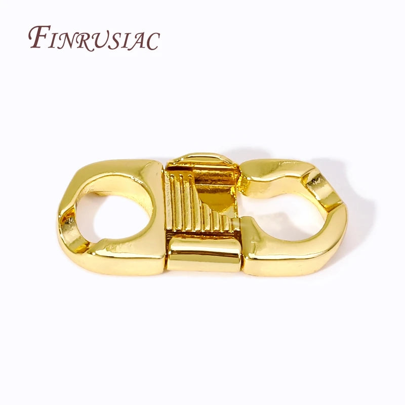 18K Gold Plated Jewellery Connecting Clasp Pearl Necklace Lock Clasps Jewelry Making Supplies DIY Accessories Bracelet Clasp