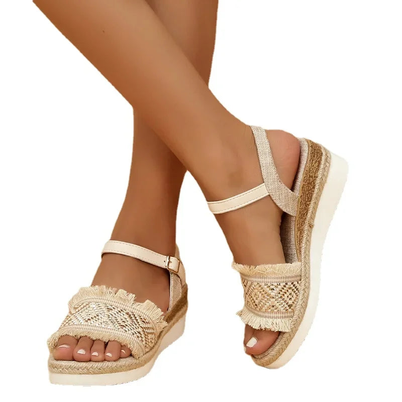 Shoes for Women 2023 High Quality Bohemian Women's Sandals Summer Platform Light Casual Sandals Women Wedge Shoes Ladies Zapatos