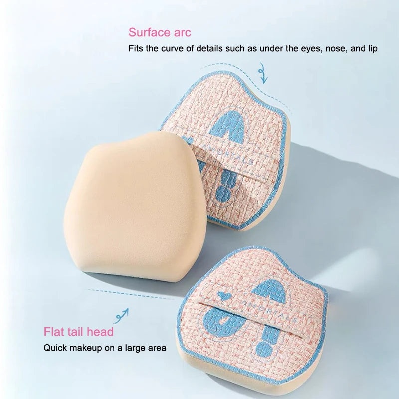 Makeup Ultra-Thin Brush Set Foundation Brush With Traceless Sponge Powder Soft Puff Angled Head Makeup Brush Beauty Tool