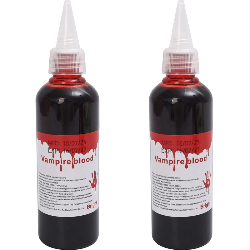 Halloween Fake Makeup Blood DIY Cosplay Prank Emulation Props Person Plasma Horror Festival Party Decorations 30/60/100/200ML