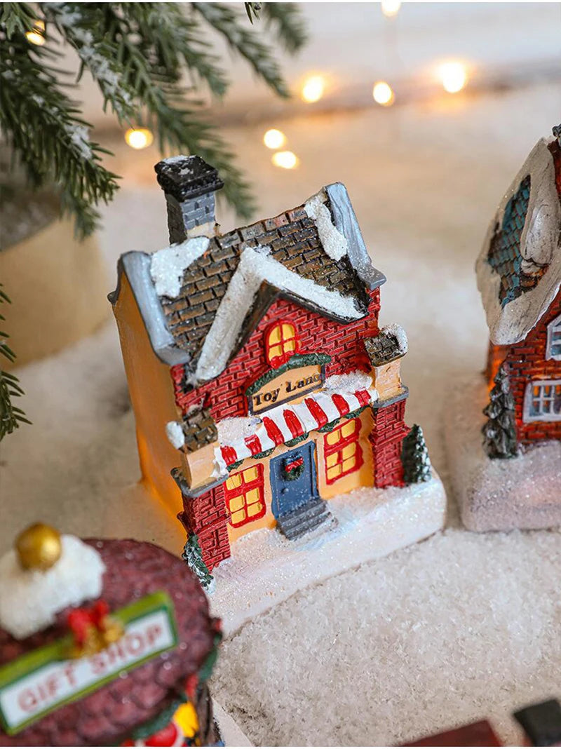 Christmas House Light Decorations For Home Ornaments Kids Xmas Gift New Year 2024 Navidad Decor Bedroom Night Light With Battery