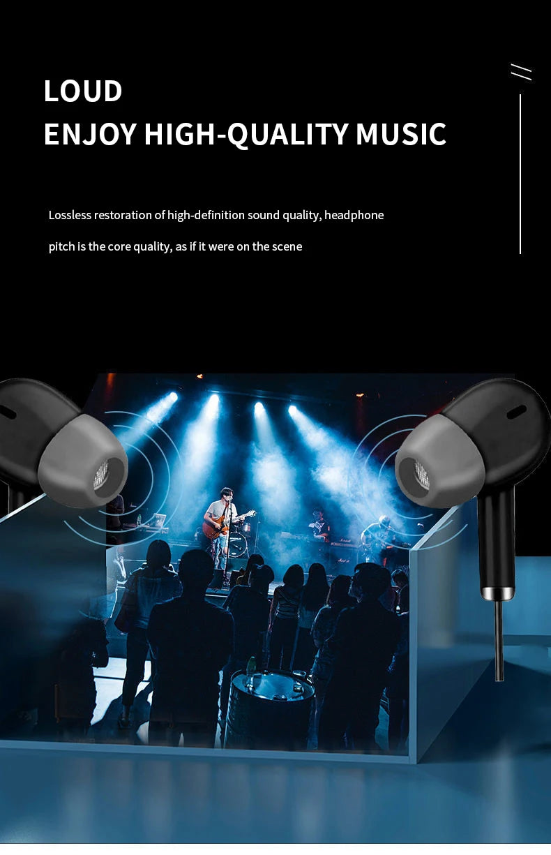 Universal In-ear Wired Earphone High Quality Headset 3.5mm Earbuds In-ear For Smartphone Computer Headphone Built-in Microphone