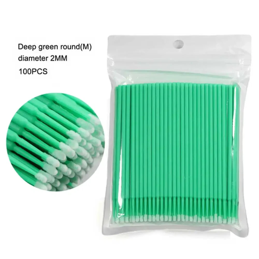 Crystal Disposable Eyelash Brushes Swab Microbrushes Eyelash Extension Tools Individual Eyelashes Removing Tools Applicators