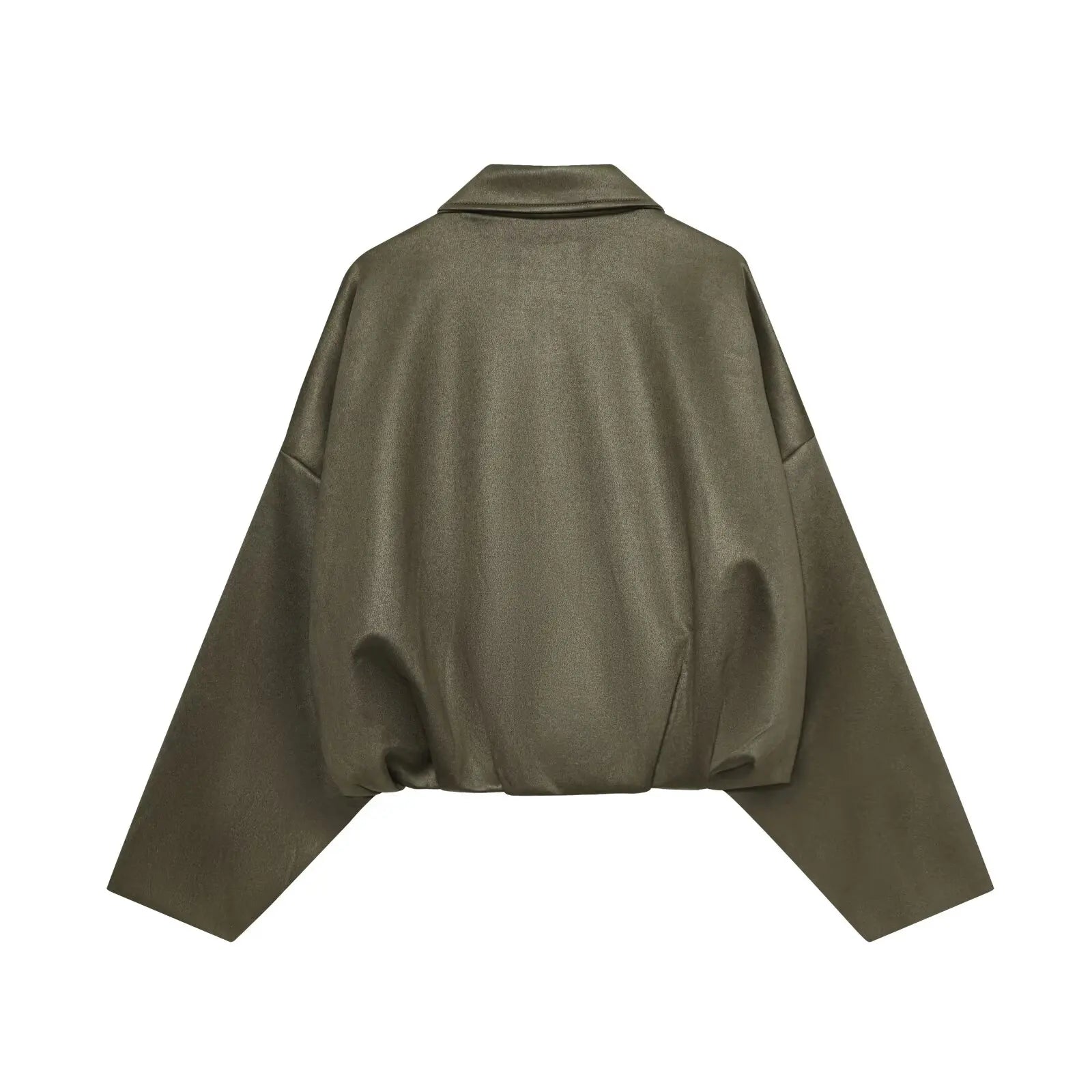 Women's Fashion Jacket Chic Street Fashion Coat: Elegant Women's Autumn Jacket with Loose Bat Sleeves for Youth