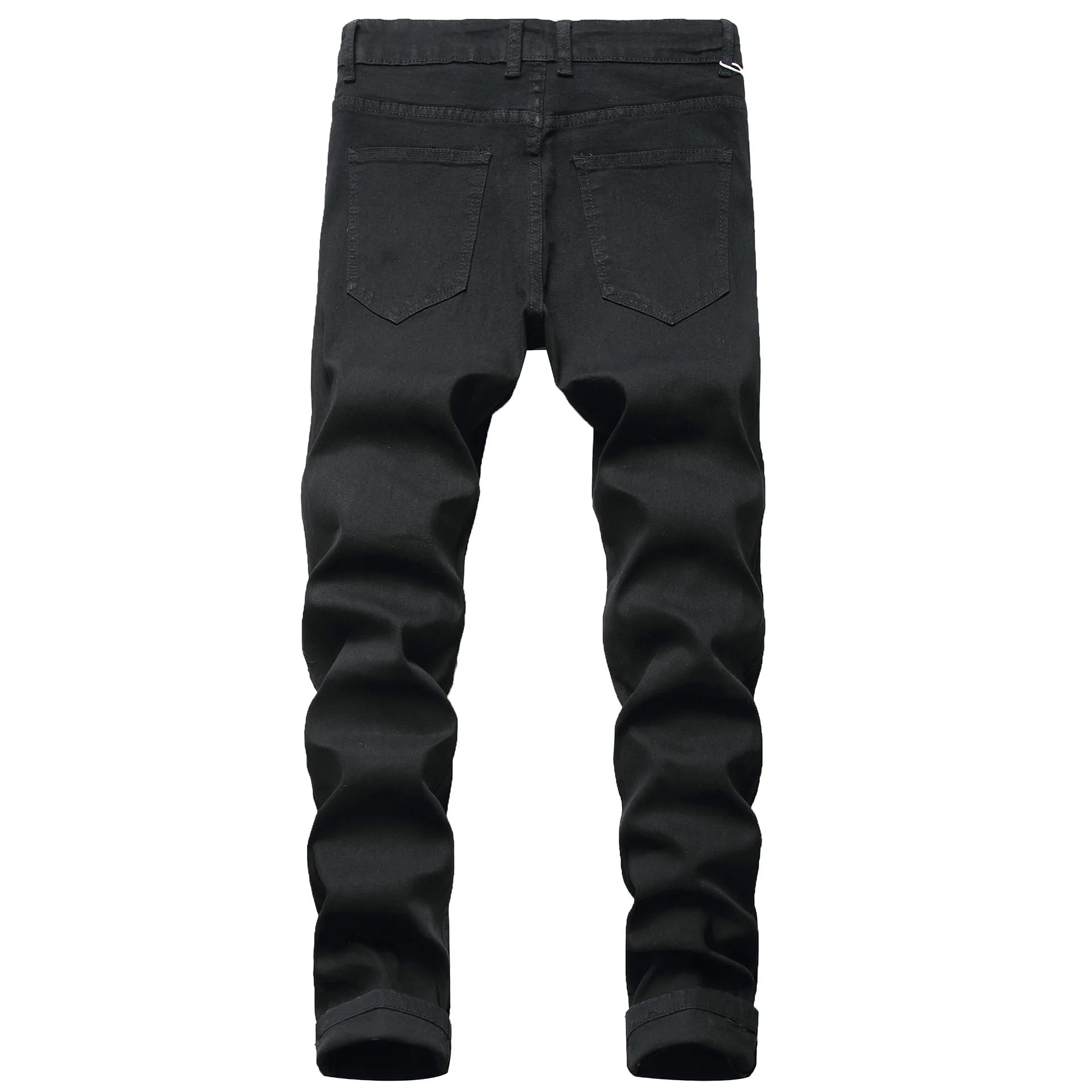 Jeans for Men High Street with Holes and Black Peaks Slim Fit Jeans and Mens Trousers