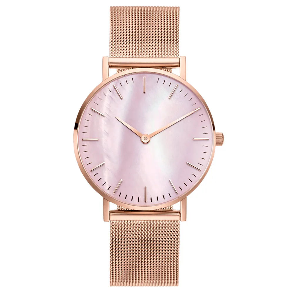 Women Watches Fashion Luxury Alloy Quartz Watches for Woman Metal Mesh Strap Simple Ladies Watch Female Clock montre femme