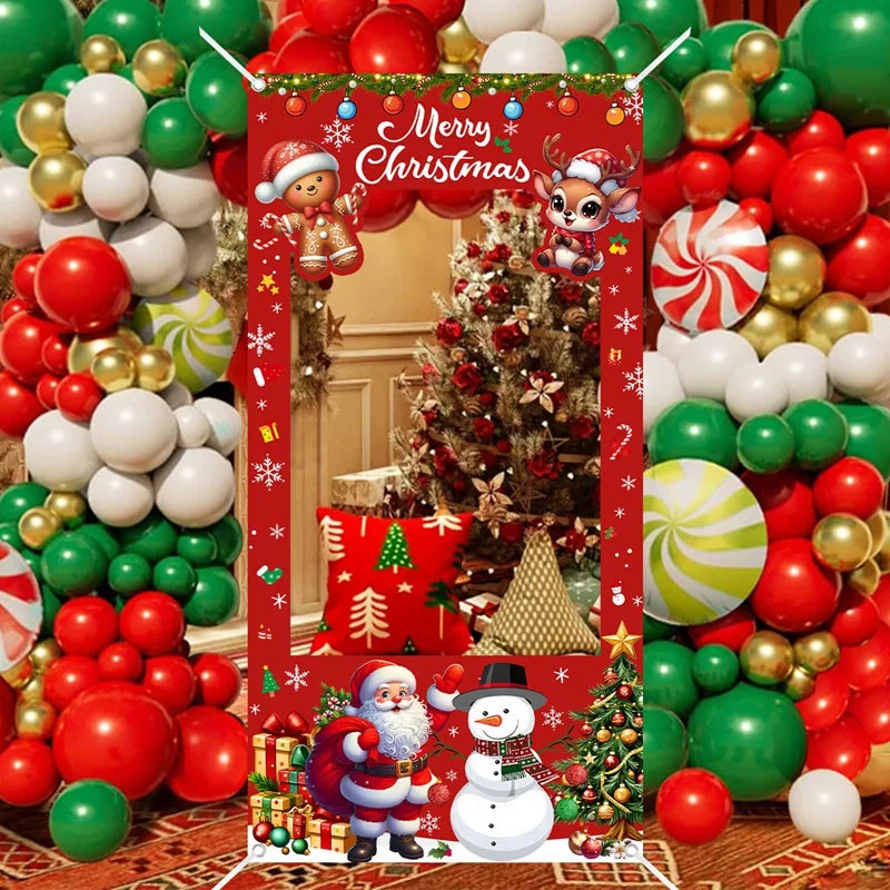 Christmas Photo Frame 2025 Merry Christmas Decorations for Home Navidad Cristmas Party Supplies Ornament Xmas Gift New Year 2026