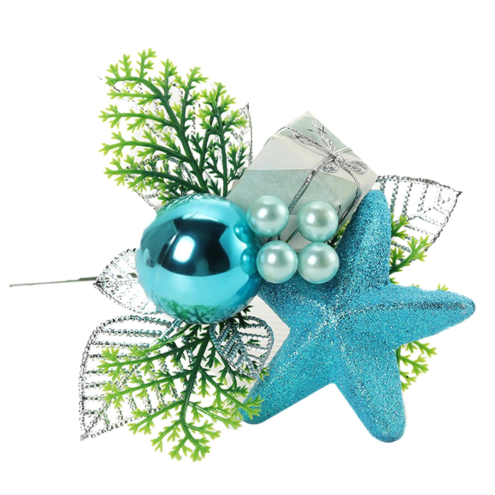 Christmas Decor Picks Artificial Foam Pine Branch Berry Cuttings Ornament Xmas Festive Party DIY Supplies