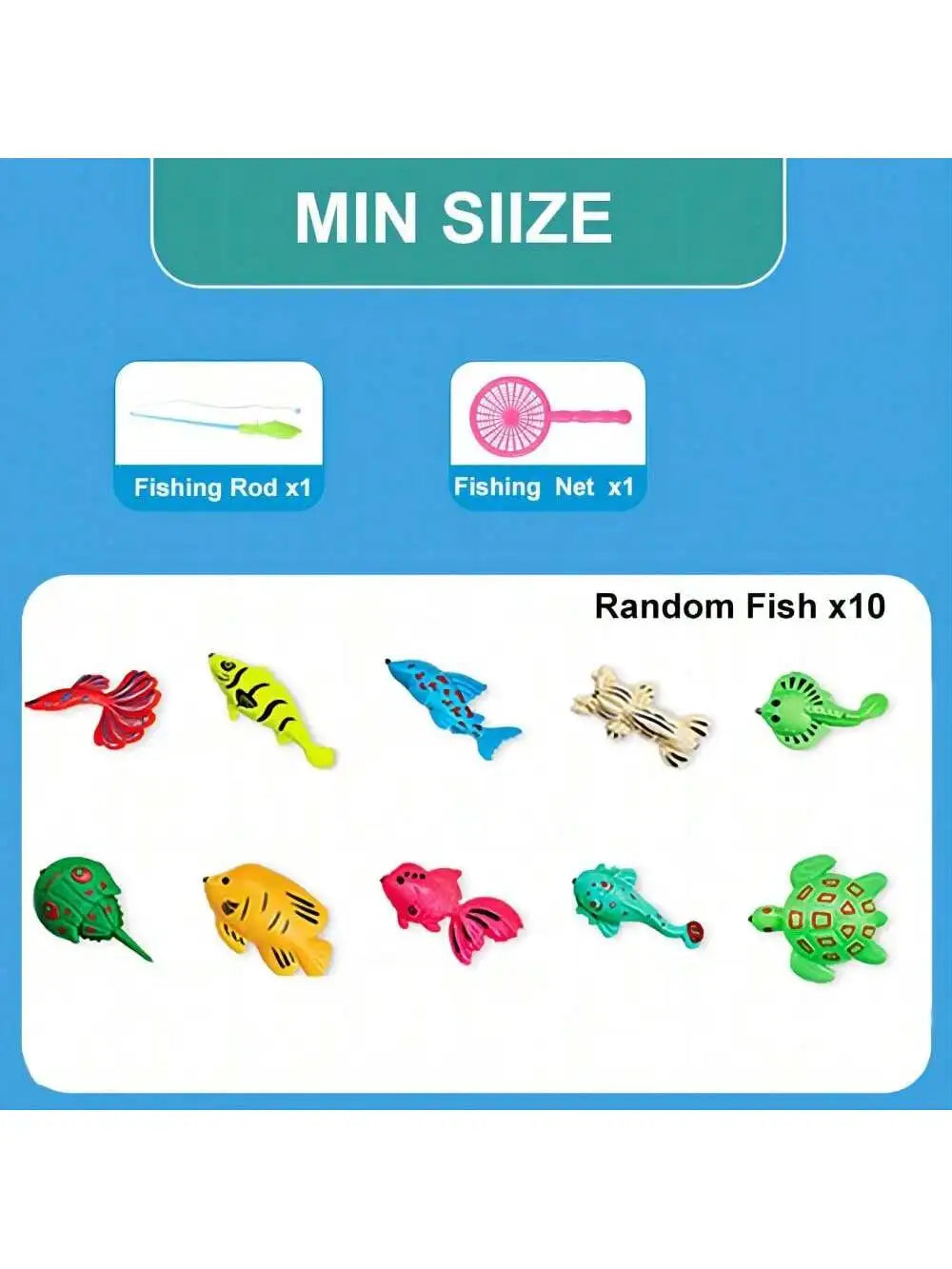 Kids Fishing Toy Set Play Water Toys for Baby Magnetic Rod and Fish with Inflatable Pool Outdoor Sport Puzzle Toys for Children