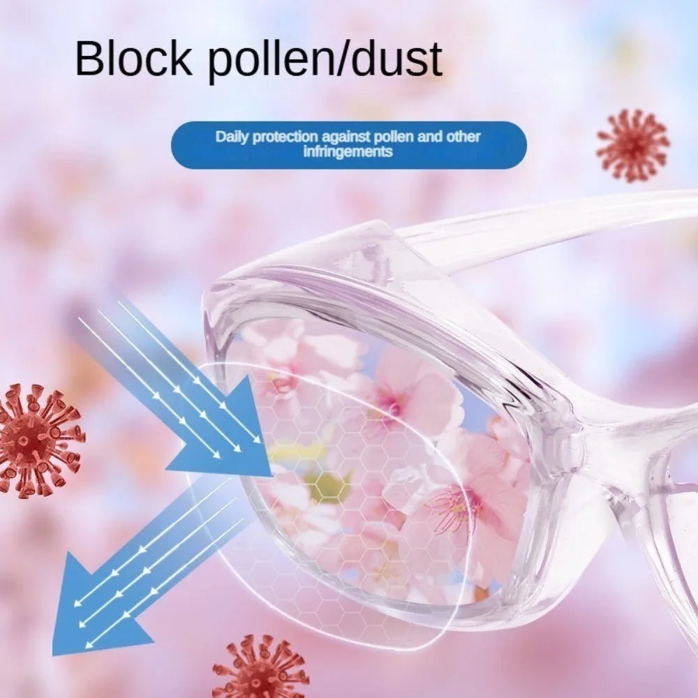3PCS Safety Goggles Eye Protection Anti-fog Wind Dust Sand Glasses Pollen-proof Anti Blue Light Eyewear