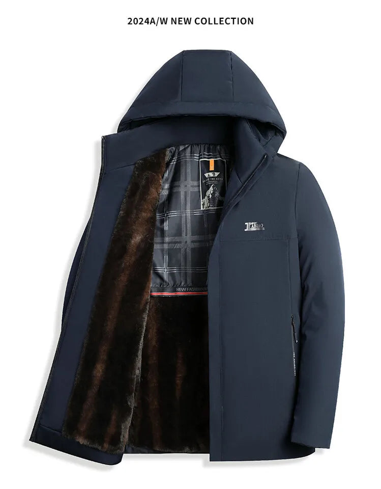 Men's Fashion Windbreaker Parka Coat Man Clothing Streetwear Windproof Casual Autumn Winter Warm Hombre Male Jacket for Outdoors