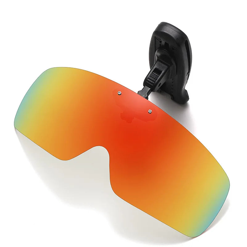 SU01 Fishing Sunglasses with Cap Clip Anti-UV Polarized Wine, Yellow, Gray, Black, Dark Green Coffee especially for Wore Glasses