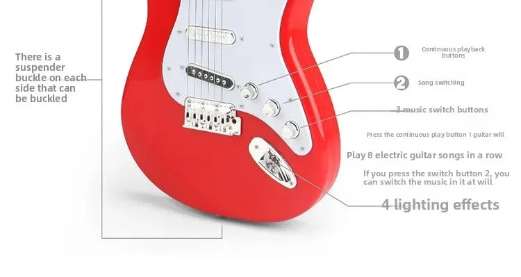 Children's electronic guitar toy, playable simulation, for beginners, gifts for boys and girls