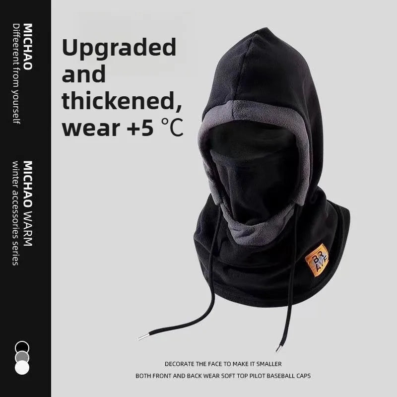 Winter Thermal Neck Warmer Outdoor Fleece Balaclava Scarf Skiing Face Mask Snood Hood Hat Windproof Keep Warm Cycling Cap