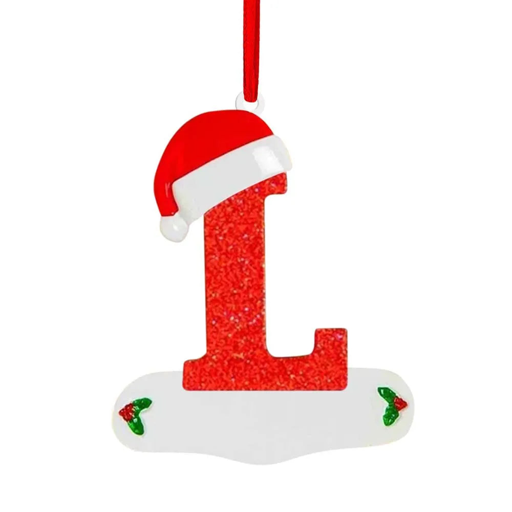 Christmas Decoration Letters,26 Letters Pendant For Christmas Tree Decor,DIY Name Ornament Personalize