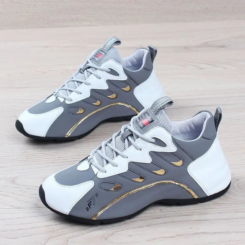 Men's Shoes 2025 Summer New Sneakers for Men Lightweight Soft Unisex Leather Comfort Platform Vulcanized Shoes Zapatillas Hombre