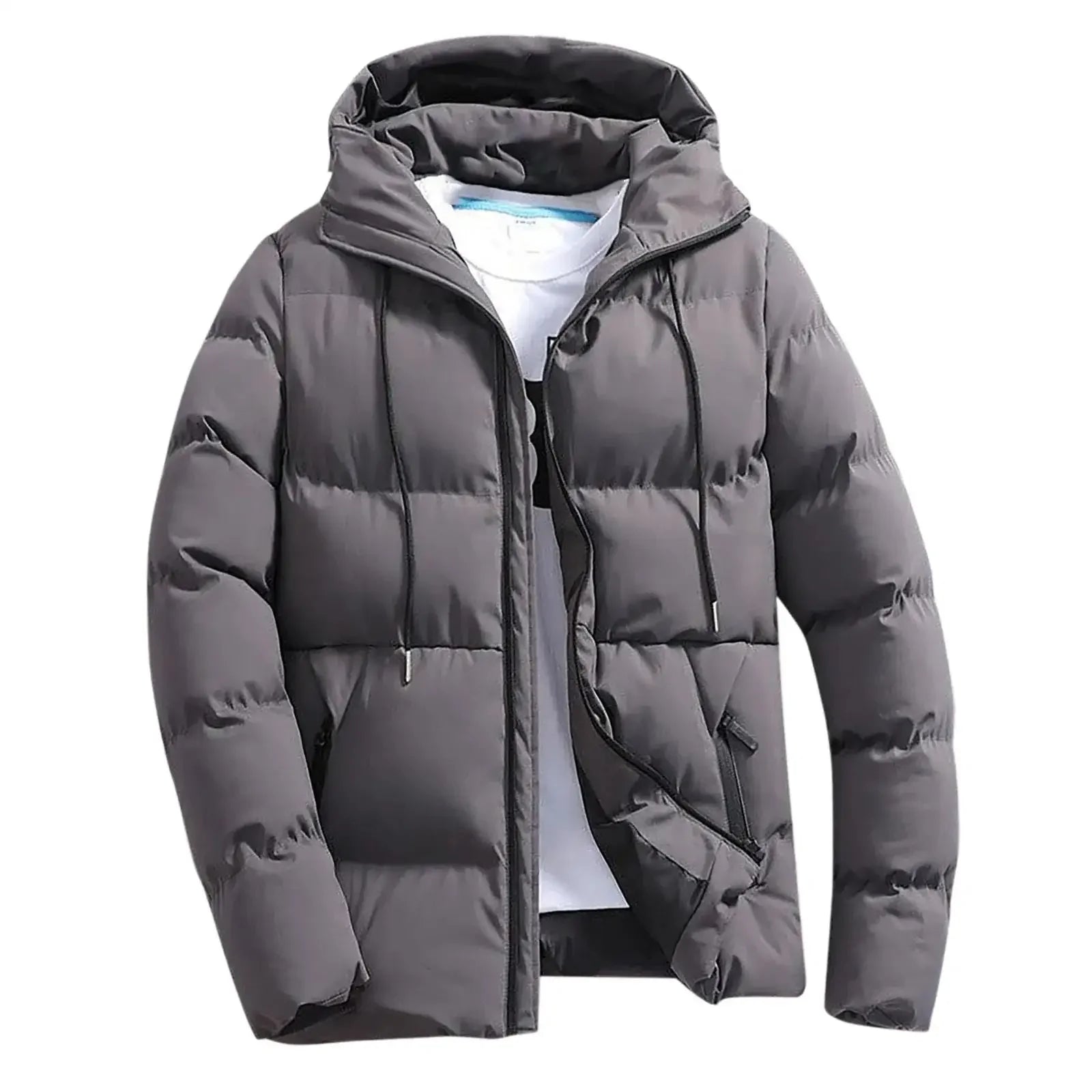 Men's Thick Puffer Hooded Jacket  Casual Warm Parkas Business Outfear Winter FashionTrendy Versatile 2026
