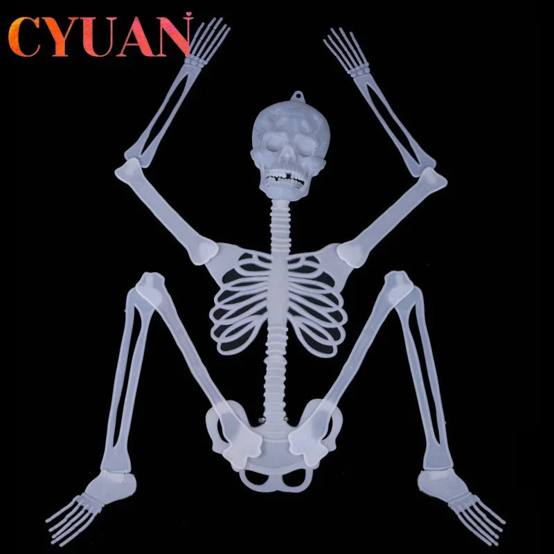 Scary Halloween Halloween Decoration Halloween Props Luminous Hanging Decor Outdoor Party Horror Luminous Movable Skull Skeleton