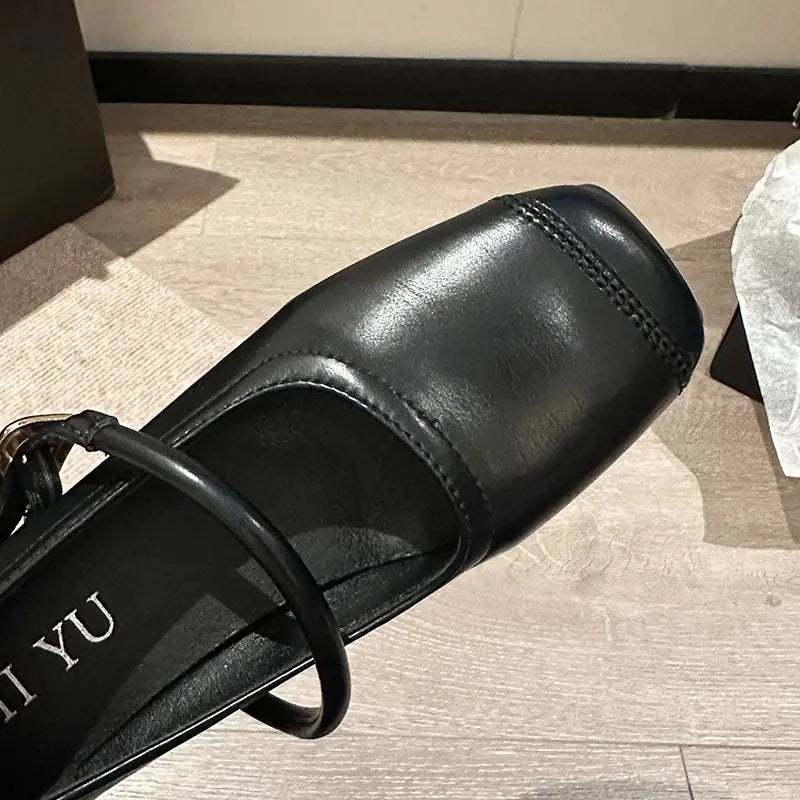 Shoes for Women New Fashion Medium Heeled Women Single Shoes Soft and Comfortable Red Ballet Shoes Zapatos De Mujer