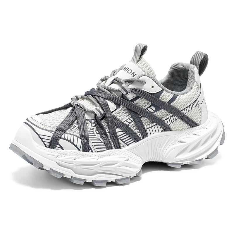 Men's Shoes Fashion White Sneakers For Men Lace up Skateboard Board Shoe Thick Sole Versatile Vulcanized Shoes Zapatillas Hombre