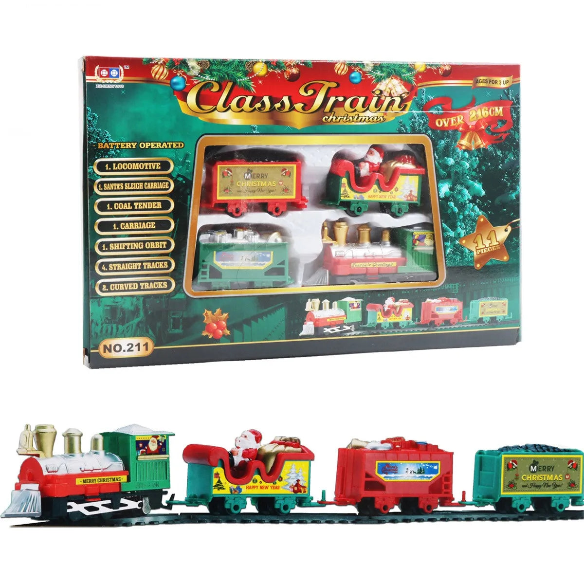 Christmas Train Toys Christmas Realistic Electric Train Set Toys Safe For Kids Gift And Party Home Xmas Tree Decoration