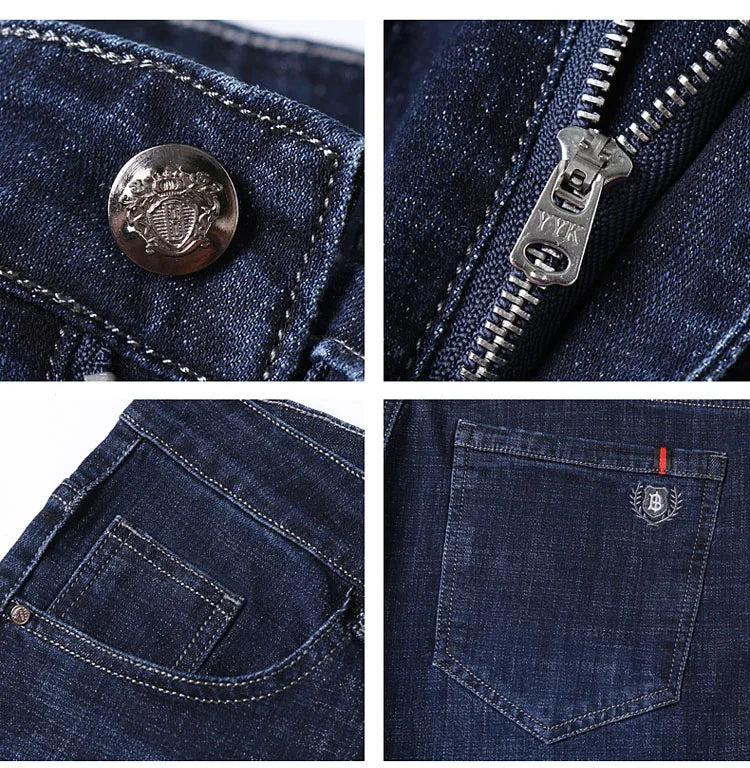 Men's Jeans Fashion Straight Denim Pants Male Classic Casual Jeans Male Plus Size Denim Trousers Ripped Jeans 28-40 Clothing