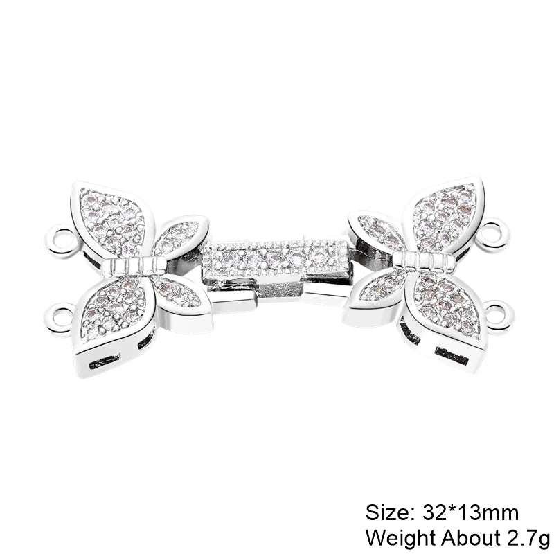 Juya 18K Gold Silver Plated Wedding Decorations Connect Fastener Closure Clasps Accessories For DIY Beads Pearls Jewelry Making