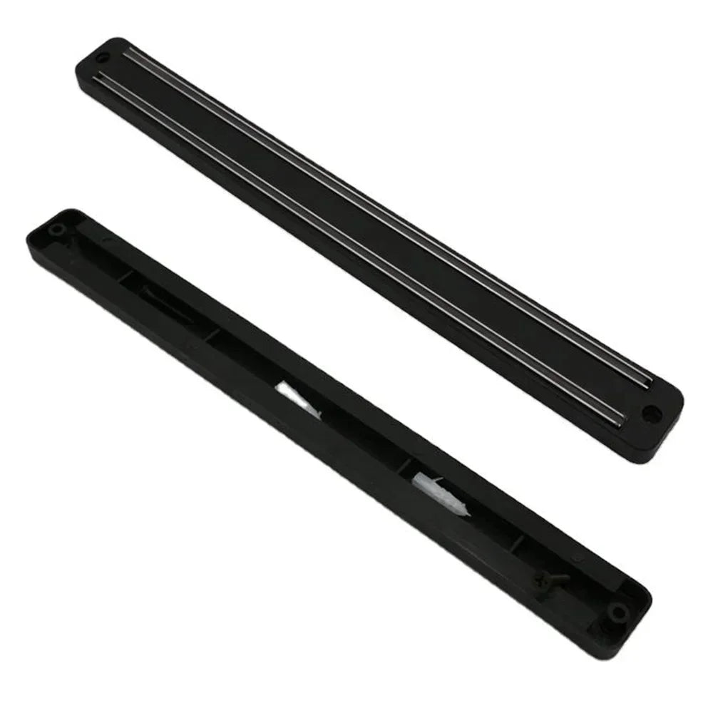 Kitchen Wall Mounted Magnetic Knife Holder Hardware Tools Absorbent Simple Multifunctional Shelf Plastic Stripe Kitchen Tools