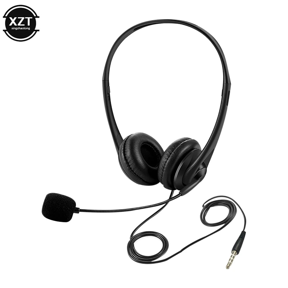 Computer Laptop Headphone with Noise Cancelling Microphone Chatting Network Teaching Video Conferencing USB Wired Headset