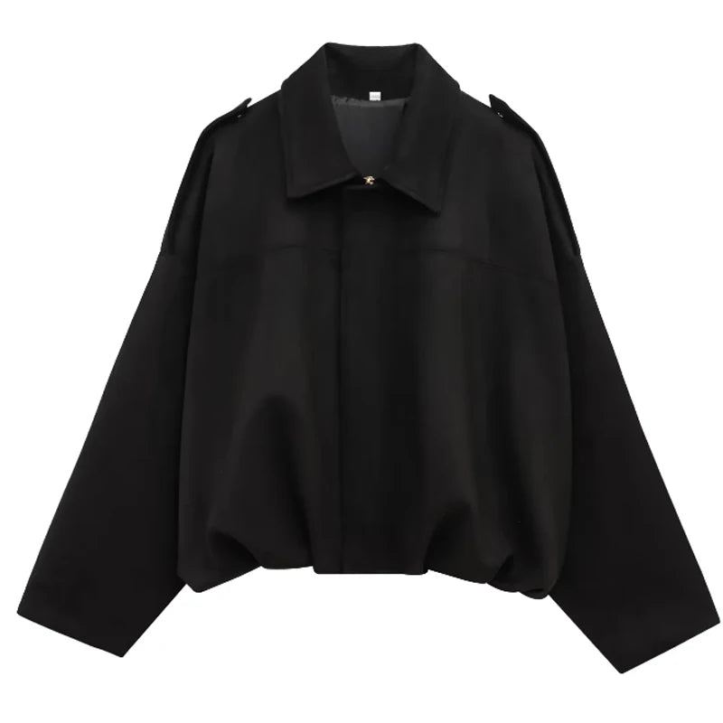 Women's Jackets Long Sleeve Women's Bomber Jacket Women's Cropped Jackets Pleats Street Wear Zip Up Jacket Outdoor Short Coats