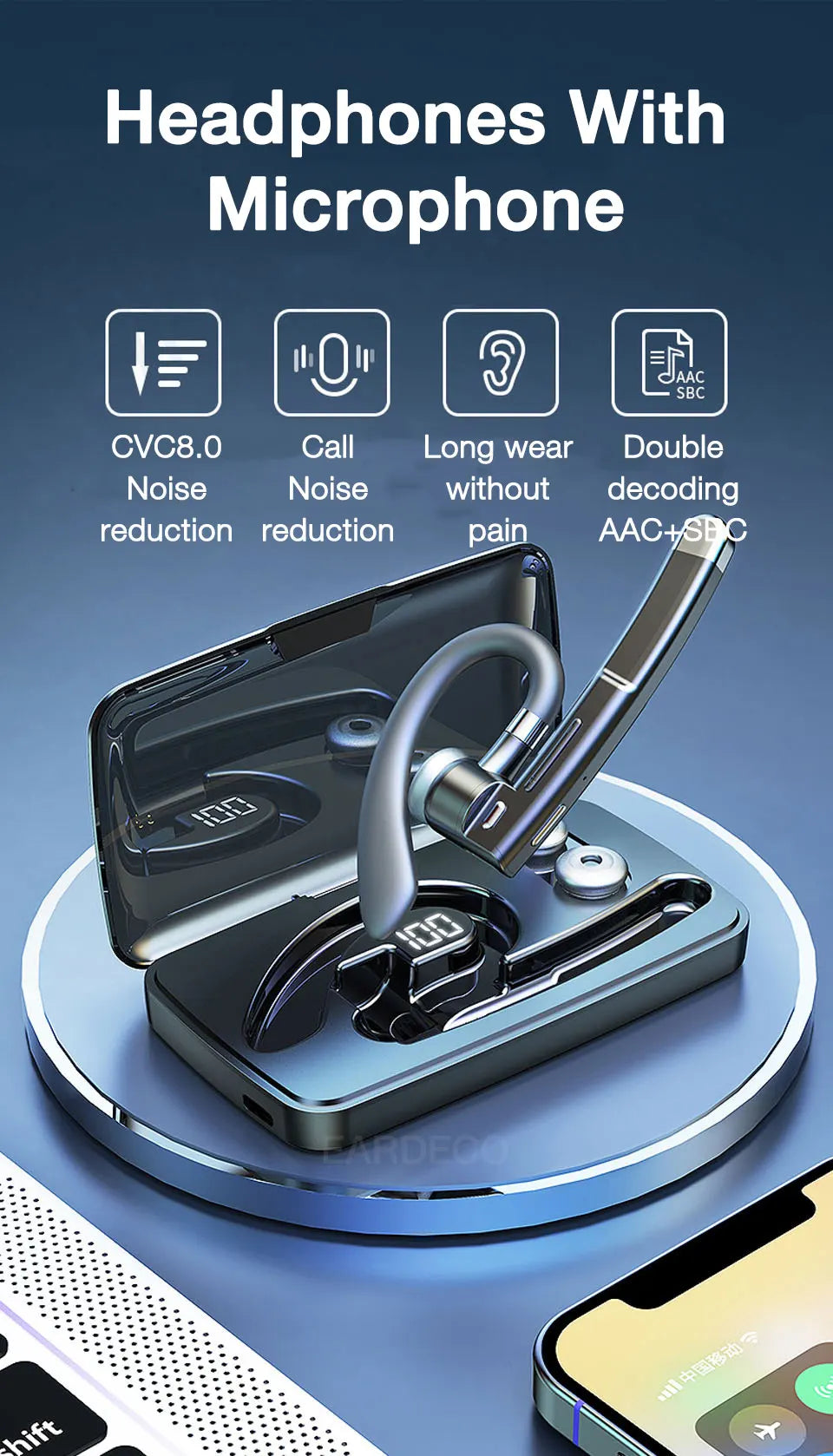 Wireless Headphones With Microphone Bluetooth Fone De Ouvido Audifonos Con Microfono Auriculares Inalambicos Headset Earphones