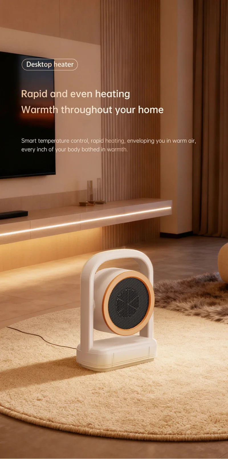 Xiaomi Mini Electric Heater Fast Heating Portable Warmer Energy Saving Heater Power Failure Protection For Office Bedroom Use