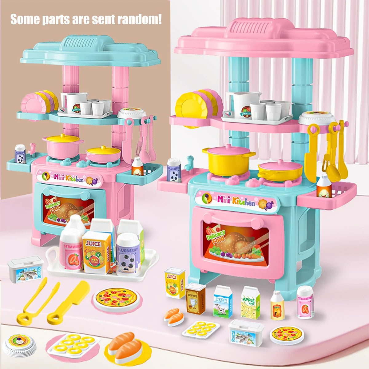 Miniature Kitchen Cooking Set Kid Toys, Food Drink Pop Cans Pretend Play Mini Kitchen Game Accessories Set House Games Gifts