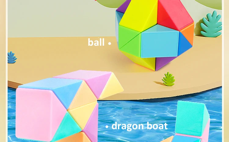 3D Puzzle Fidget Toys Transformable Cube Kid Education Toys Cubo Magico 24-72 Segments Magic Rule Snake Speed Cubes Toys for Kid