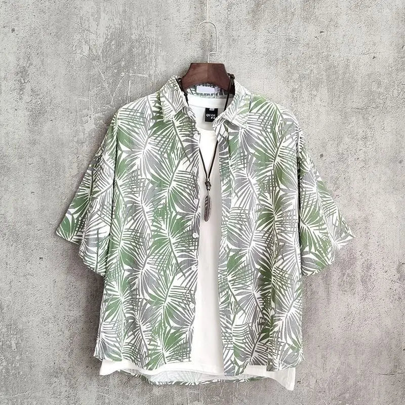 Geometric Shirts And Blouses For Men Funny Hip Hop Printed Graphic Half Sleeve Man Tops With Pocket Colourful S Floral Clothing