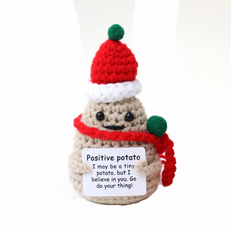 Christmas Ornaments Crochet Home Room Decoration Handmade Emotional Support Knitted Potato Home Decor Christmas Party Gift