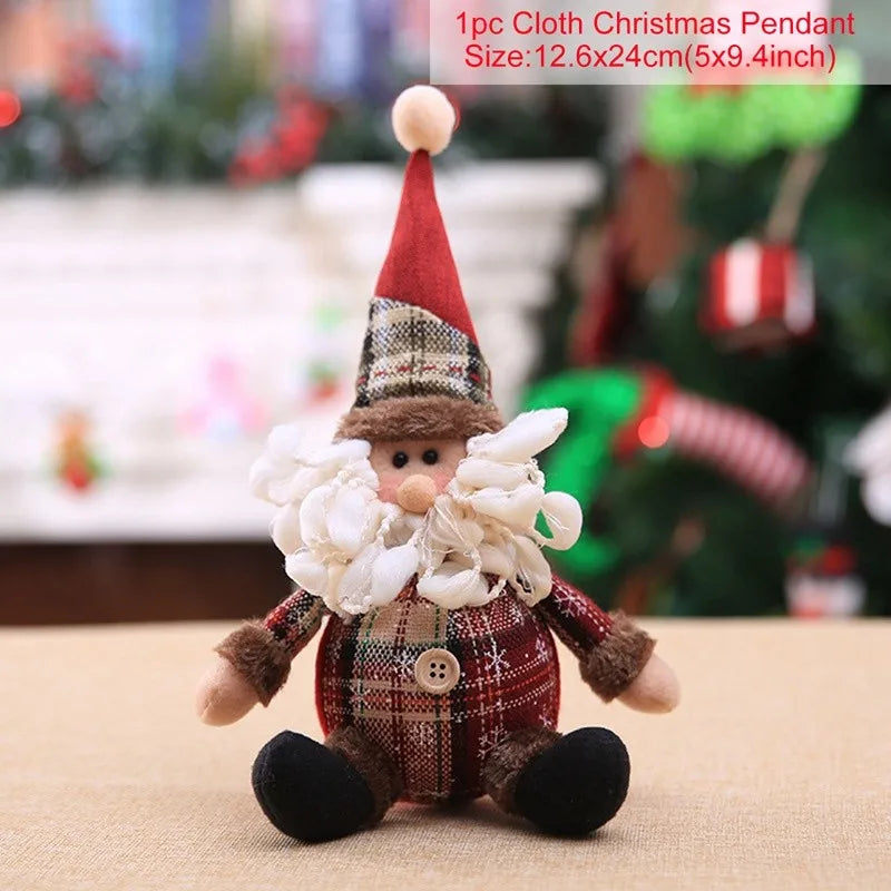 Christmas Santa Doll Merry Christmas Decorations For Home 2024 Table Xmas Ornaments Navidad Natal Noel New Year Decor 2025 Gifts