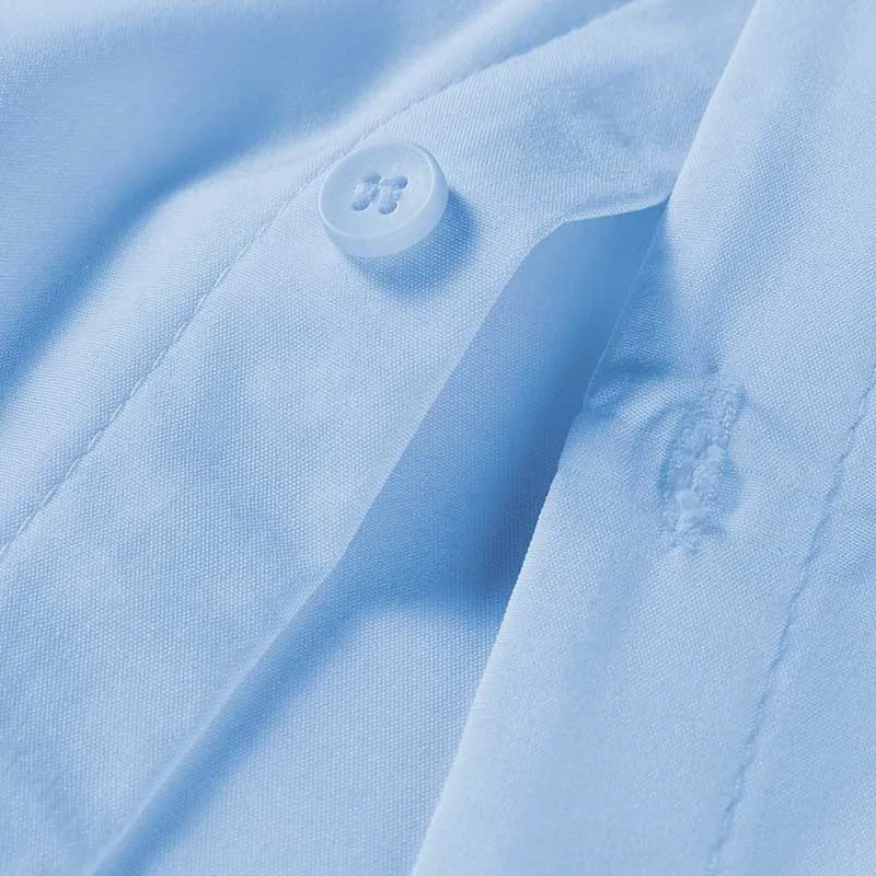 New Men's Business Casual Solid Color Short Sleeved Shirt for Summer Fashion No Ironing Comfortable and Versatile Top