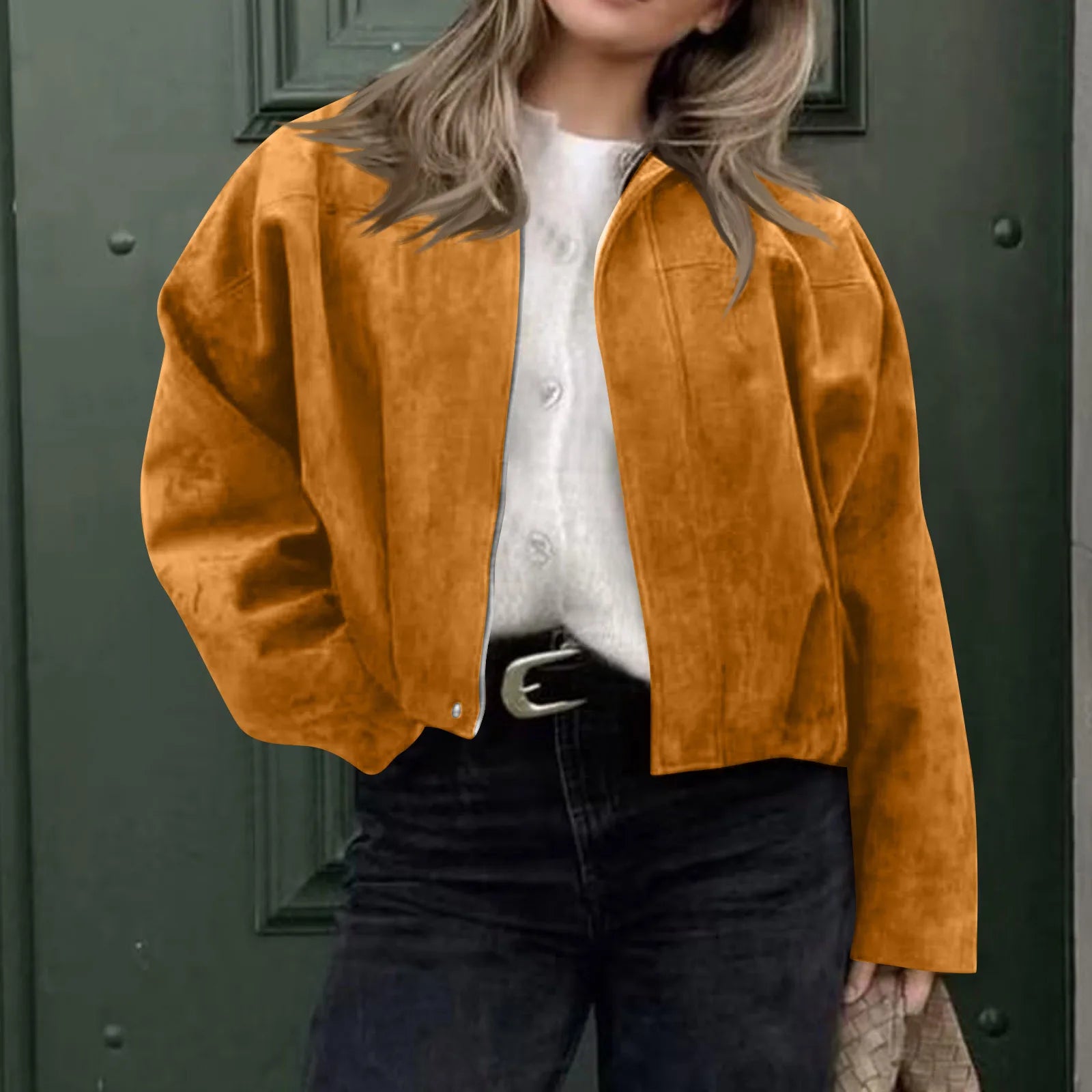 Women's Jackets Coat Fashion Turn-down Collar Long Sleeve Loose Coats Vintage Female Outerwear Chic Street Youth Jackets Tops