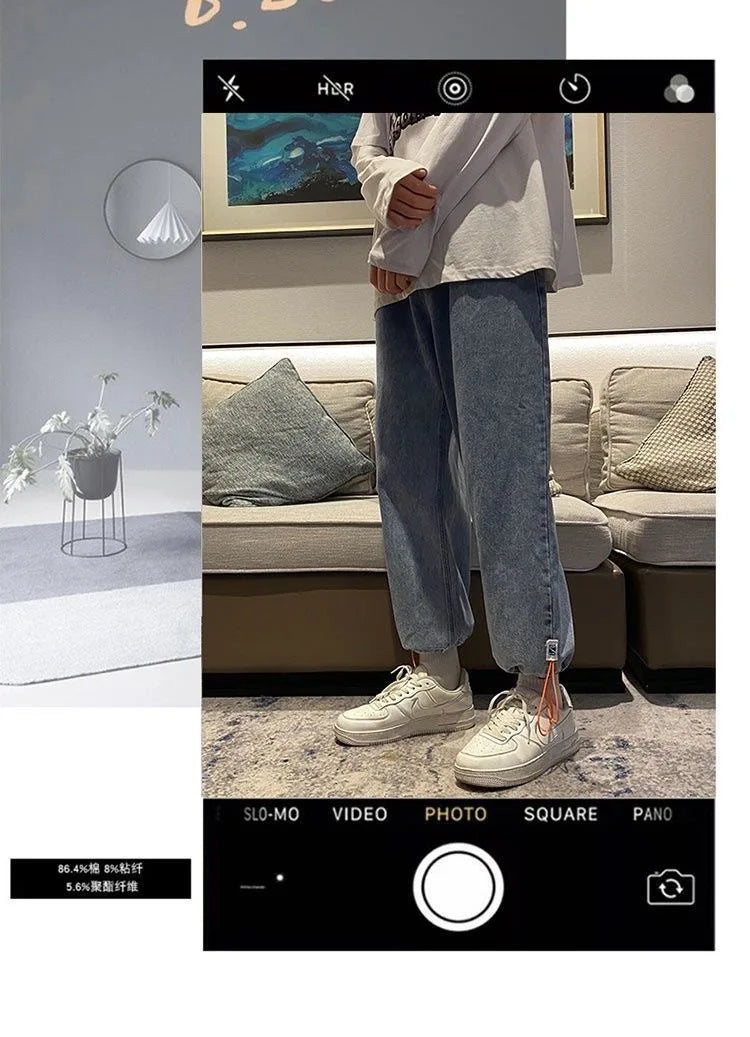 Men Jeans Regular Fit Skinny Jeans Men Blue Pants for Men Pants Jogger Jean Classic Man Jean Man Zip Mens Pants Hip Hop Jeans