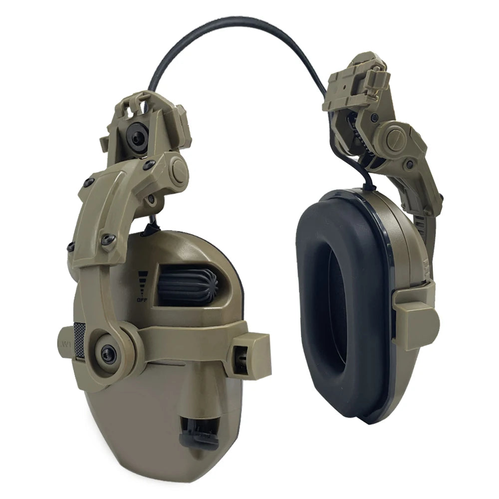 Active Helmet Mounted Earmuffs For Shooting Electronic Hearing Protection Ear Protect Noise Reduction Active Hunting Headphone