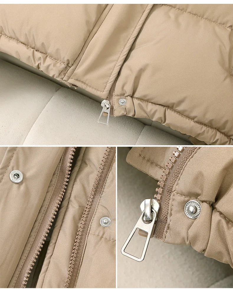 Women Autumn Winter Short Down Jacket 2025 New Plus Size Loose Cotton Padded Jacket Women Hooded Warm Casual Jacket Women Parkas