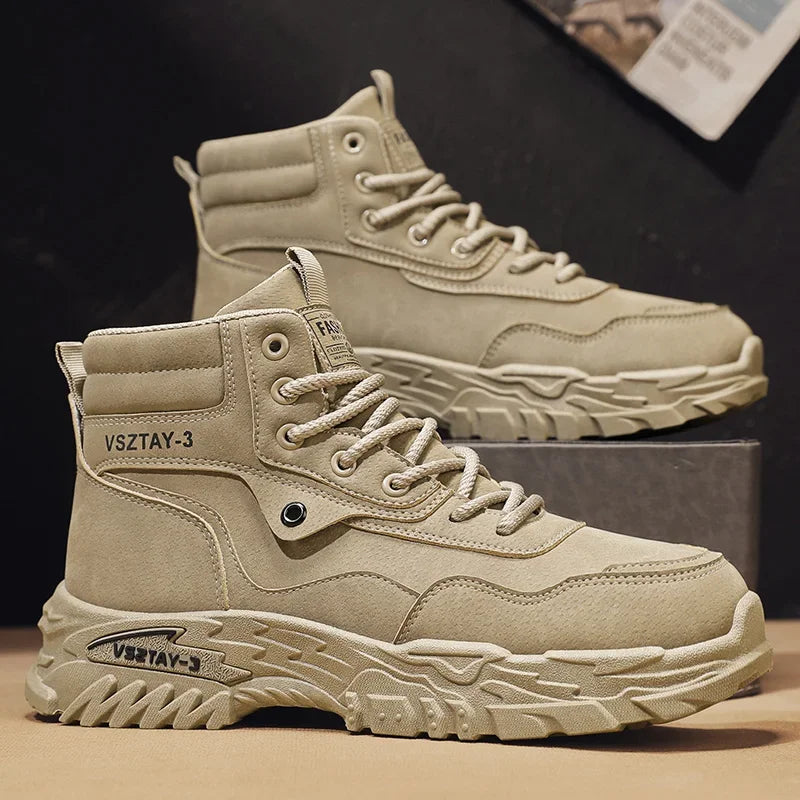 2025 New Autumn Winter Shoes for Men Outdoor Non-slip Wear-resistant Short Boots Fashion Comfort Casual Men's Shoes Botas Hombre