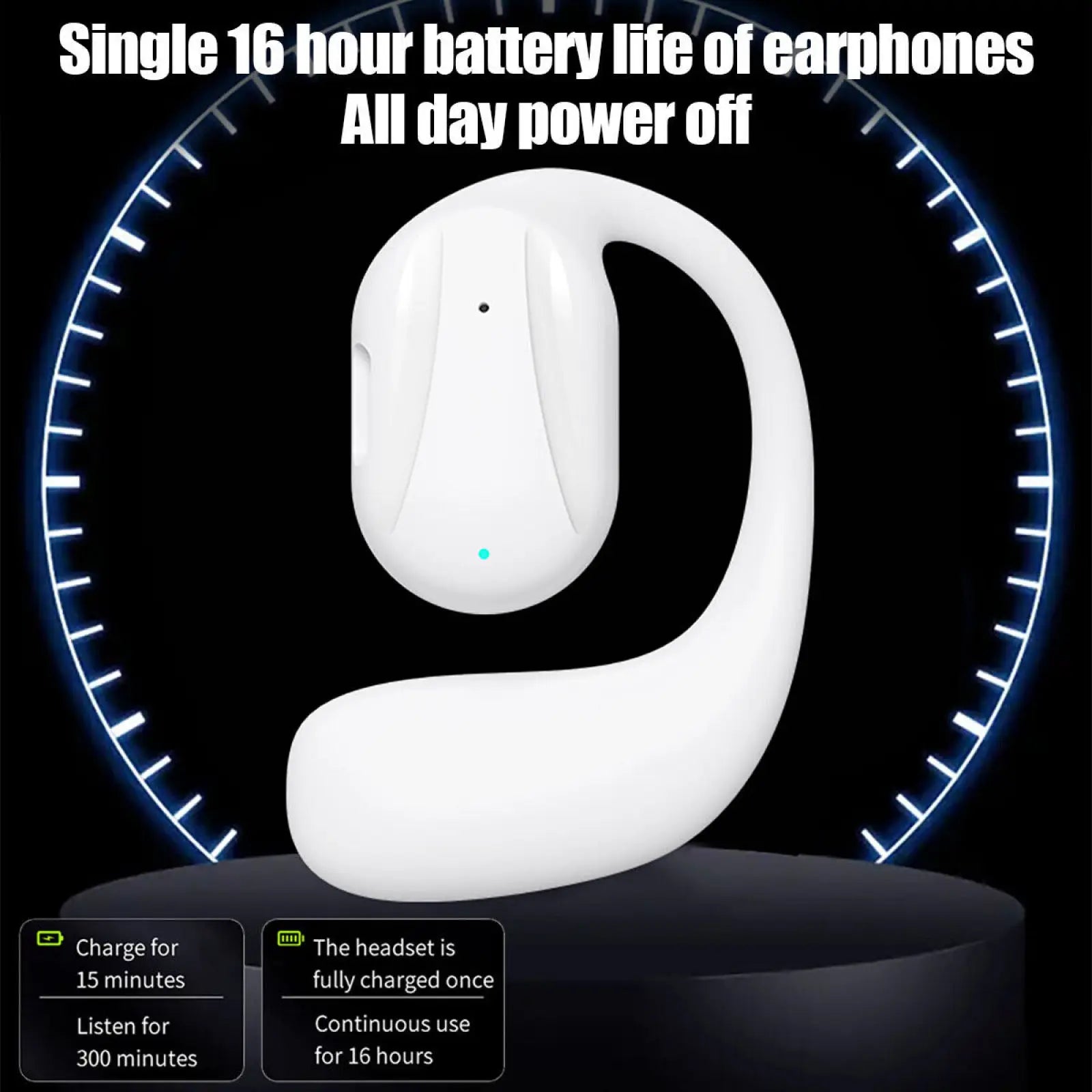 Bluetooth 5.2 Wireless Earphone Stereo Noise Reduction Headphones Hanging Ear Type Not In The Ear Headset For Android For iphone