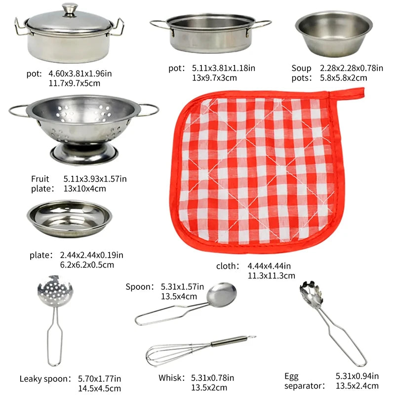 Kitchen Set Pretend Play Simulated Kitchen Toy Children Role Playset Cooking Set Educational Gift for Girls Boy