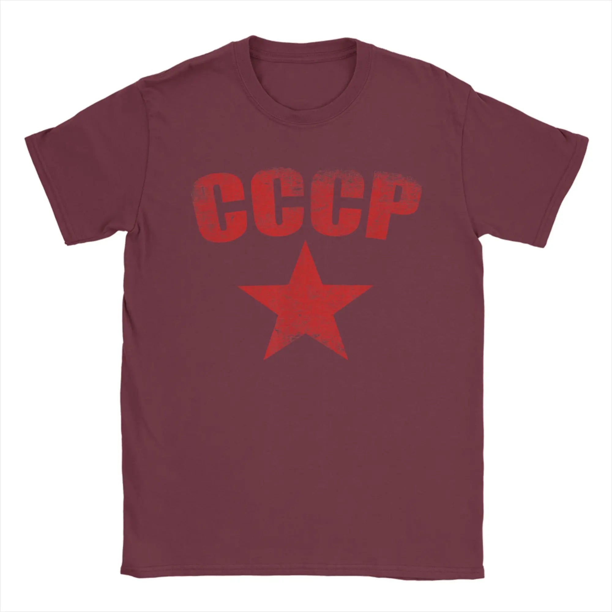 Men T-Shirts CCCP Cool 100% Cotton Tee Shirt Short Sleeve  T Shirt Round Neck Clothing Unique