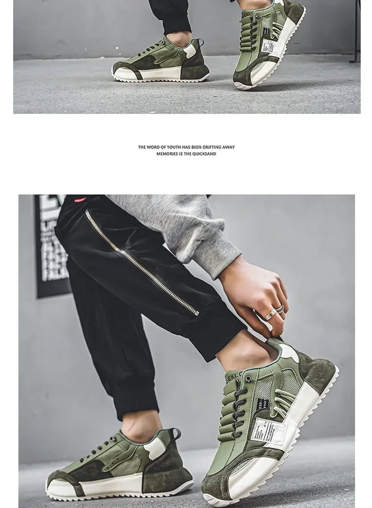 Shoes for Men Casual Sports Trend Designed Personality Elastic Band Vulcanized Shoes Men Sneakers Comfortable Breathable Shoes